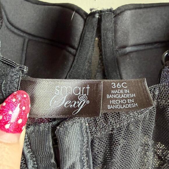 Smart & Sexy Black Lace Corset Bustier Top 36C - Picture 5 of 5